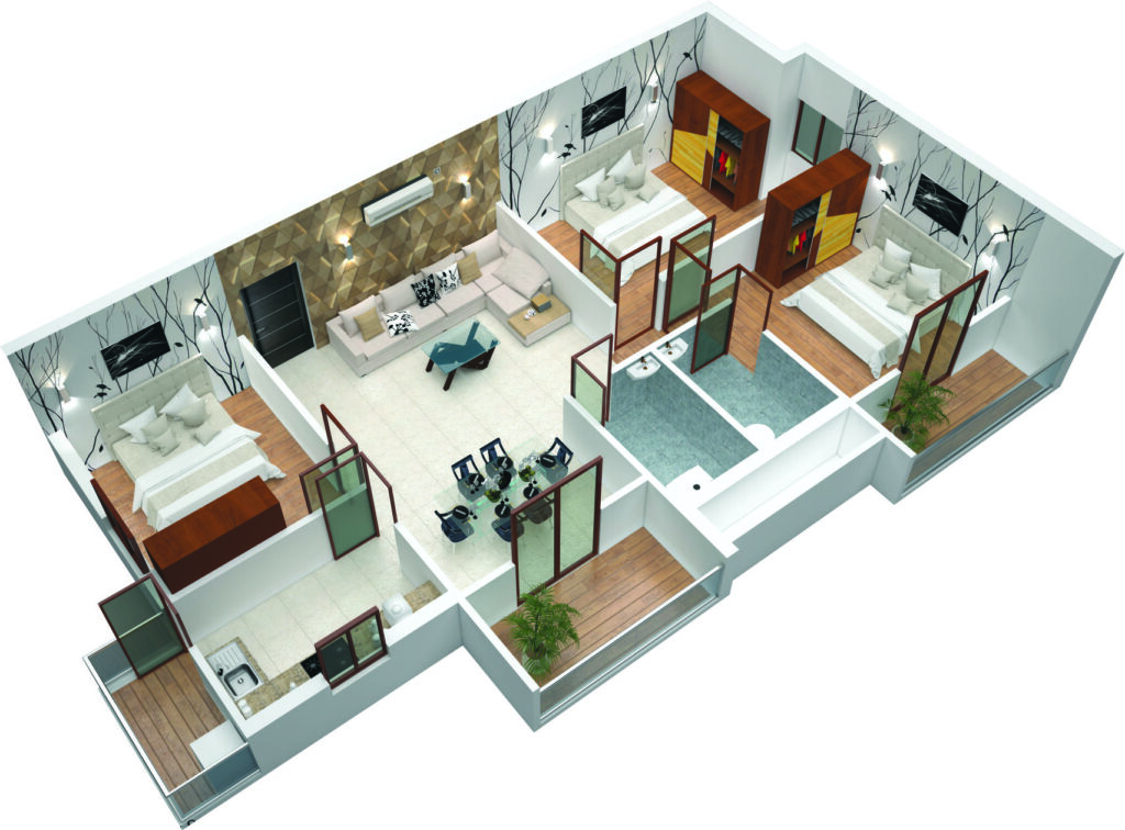 3 bhk 1395 a