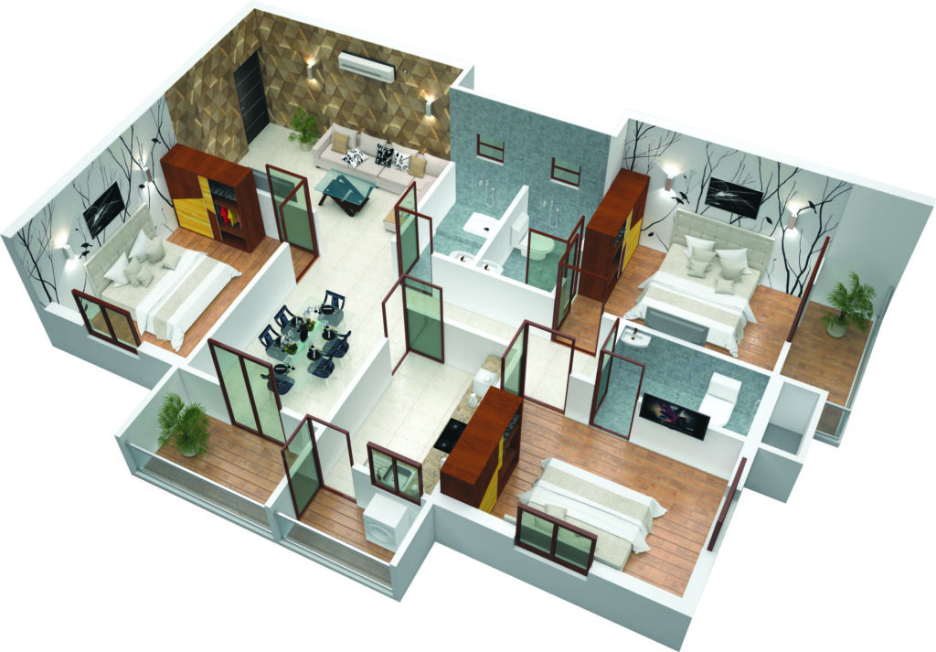 3bhk sba 1400 a
